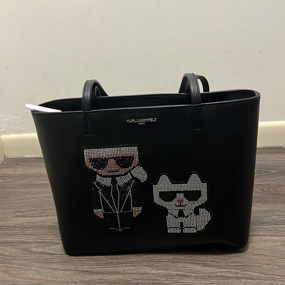 Karl Lagerfeld Paris shoulder bag with logo - Picture 3 of 6